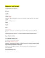 50 Question And answers about capacitor and voltage