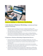 Business marketing and strategy business marketing