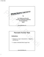 Pancreatic function