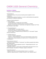 Lecture 4: Chemical Bonding