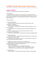 Lecture 5: Chemical Bonding and Molecular Geometry