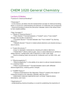 Lecture 8: Chemical Bonding