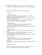 Study Guide for Midterm 2 - CHEM 1020 General Chemistry