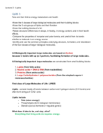 Week 1 Notes - Lipids, Membranes