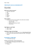 Week 1 - Predynastic & Old Kingdom Egypt