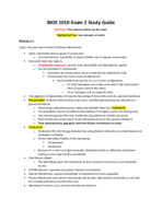 BIOE 1010 Exam 2 Study Guide