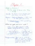 Microeconomics - Study Guide Chapters 1-4