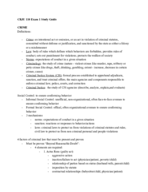 CRJU Exam 1 Study Guide