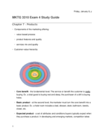 MKTG 3310 Exam 4 Study Guide
