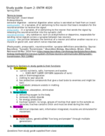 Study Guide for Exam 2