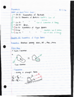 Mech 212, Dynamics, Week 8 Notes