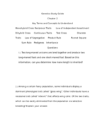 Genetics Study Guide 1