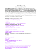Music History II Midterm Study Guide