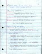 Abnormal Psychology Exam 1 Study Guide