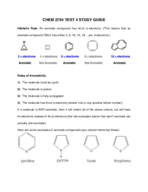 CHEM 2750 Test 4 Study Guide (with assignment)