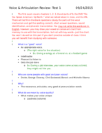 Voice and Articulation Exam Reviews