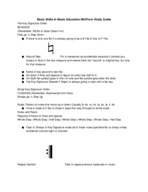 Basic Skills In Music Education MidTerm Study Guide