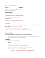 Diversity of Life I Notes Week 7