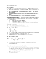 Binomial Distributions