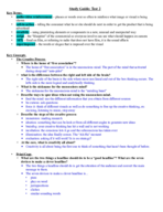 Study Guide Test 2