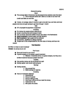 FIN 101 Week 11 Notes