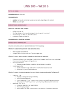 Week 6 Notes - Grammar