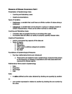 Epidemiology, Week 2 Notes 4/4/16