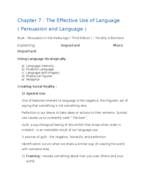 CMM 308 : Chapter 7 : Effective Use of Language 