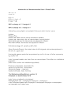 Introduction to Macroeconomics Exam 2 Study Guide