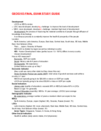Final Exam Study Guide