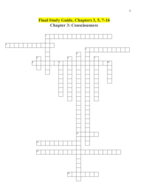Final Study Guide Chapters 3, 5, 7-16