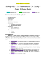 Biology180 Exam 4 Study Guide
