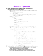 Microbiology 3050 Unit One Study Guide