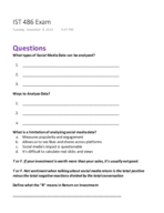 Final Exam Study Questions