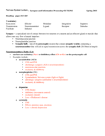 Synapse Lecture Outline