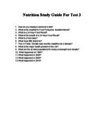 Test 3 Study Guide