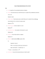 Discrete Mathematics Exam 2 Study Guide