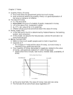 EC111 Macroeconomics Chapter 17 Notes